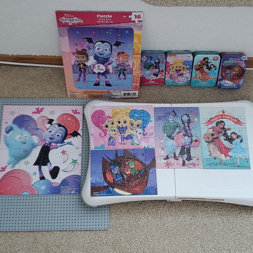 Bundle-6 Disney & Nick Jr puzzles - Vampirina, PJ Masks, Elena & Shimmer & Shine